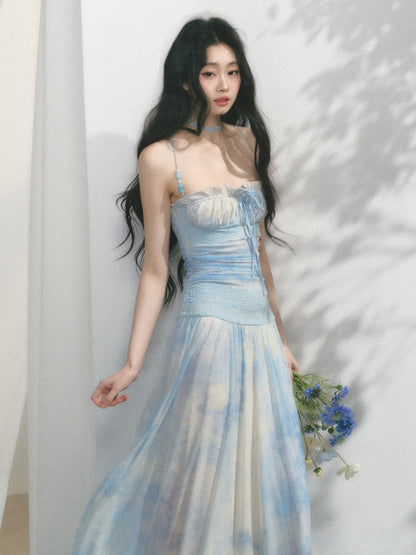 [Mint Paper] Original Blues Monet Beaded Design Fresh Slip Dress【s0000013545】