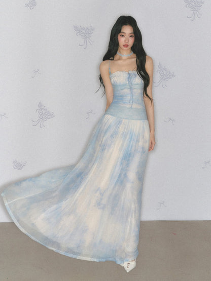 [Mint Paper] Original Blues Monet Beaded Design Fresh Slip Dress【s0000013545】