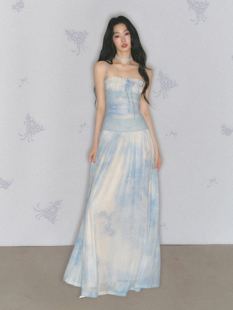 [Mint Paper] Original Blues Monet Beaded Design Fresh Slip Dress【s0000013545】