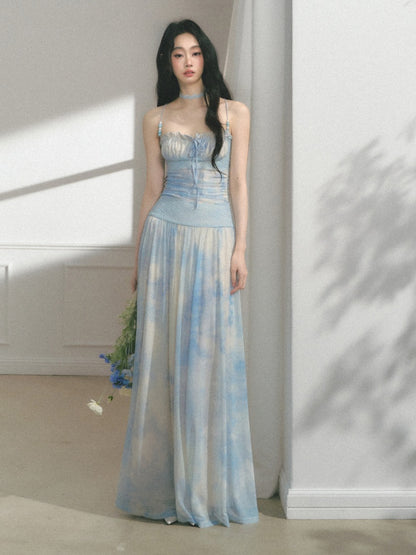 [Mint Paper] Original Blues Monet Beaded Design Fresh Slip Dress【s0000013545】
