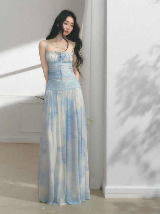 [Mint Paper] Original Blues Monet Beaded Design Fresh Slip Dress【s0000013545】