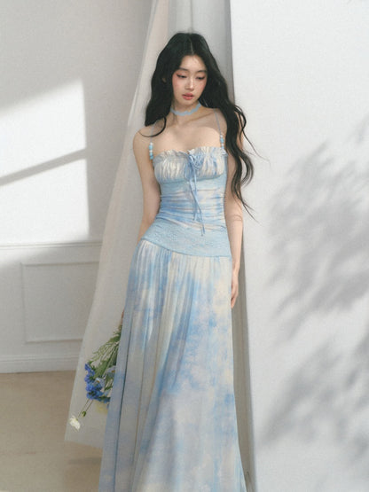 [Mint Paper] Original Blues Monet Beaded Design Fresh Slip Dress【s0000013545】