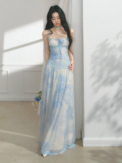 [Mint Paper] Original Blues Monet Beaded Design Fresh Slip Dress【s0000013545】