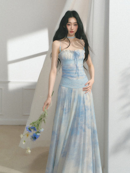 [Mint Paper] Original Blues Monet Beaded Design Fresh Slip Dress【s0000013545】