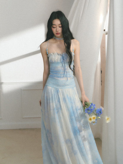 [Mint Paper] Original Blues Monet Beaded Design Fresh Slip Dress【s0000013545】