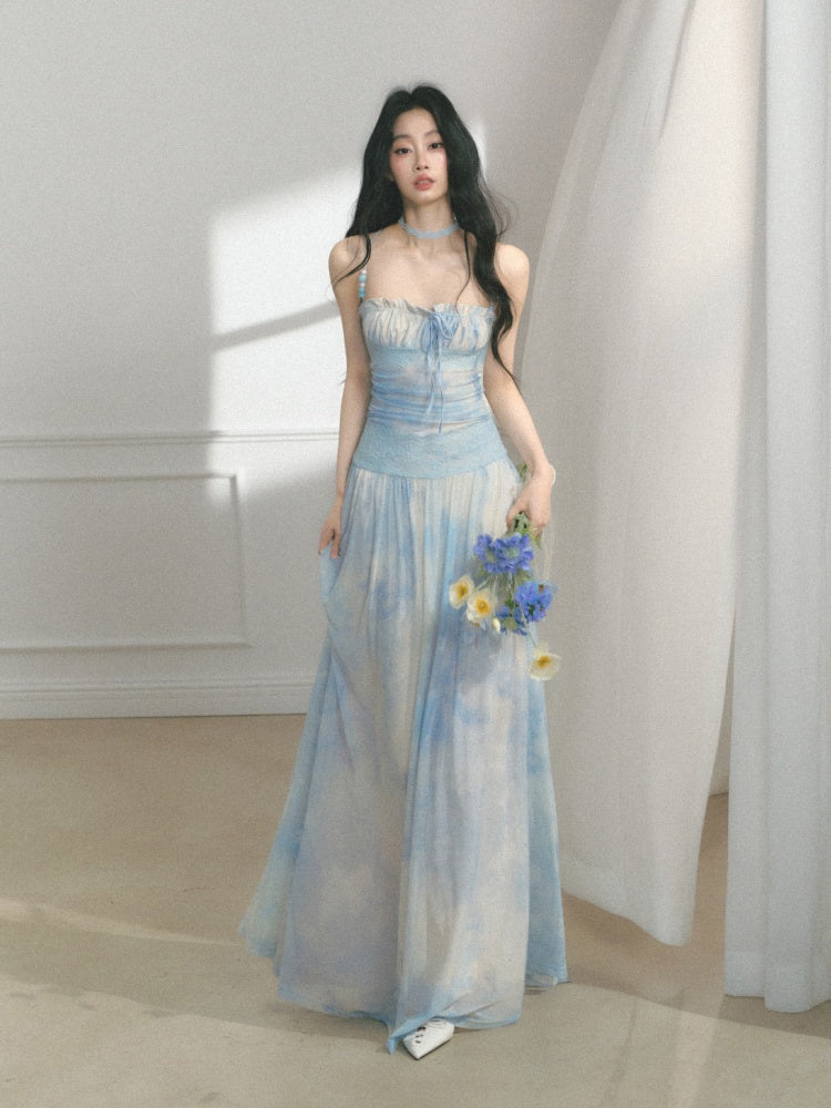 [Mint Paper] Original Blues Monet Beaded Design Fresh Slip Dress【s0000013545】