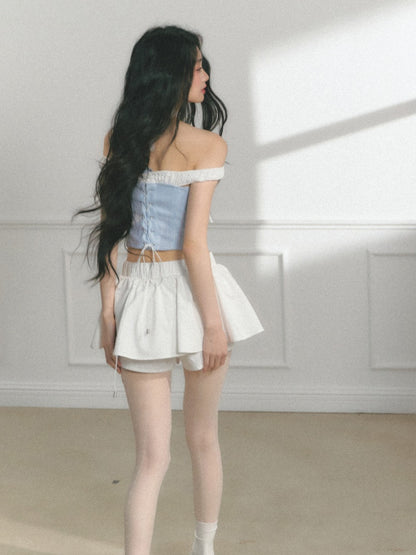 [North Of The Coast] Original Floral Print Suspender Tops& Pants【s0000013546】