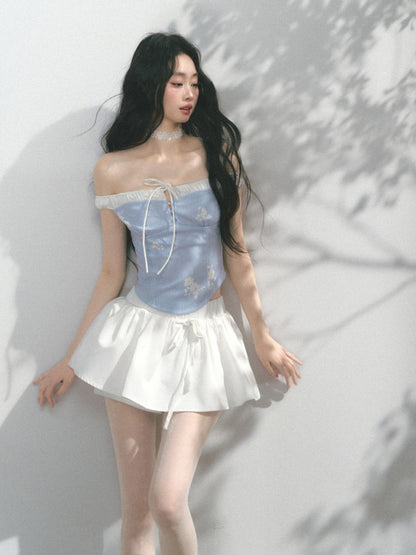 [North Of The Coast] Original Floral Print Suspender Tops& Pants【s0000013546】