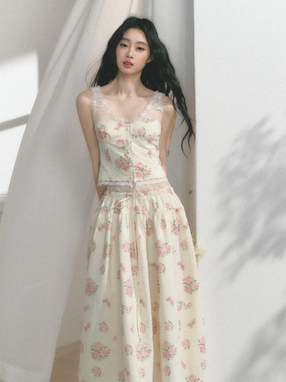 [Manhua Post] Office Original Lace Design Bandeau Skirt【s0000013548】