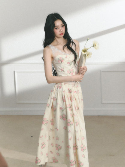 [Manhua Post] Office Original Lace Design Bandeau Skirt【s0000013548】