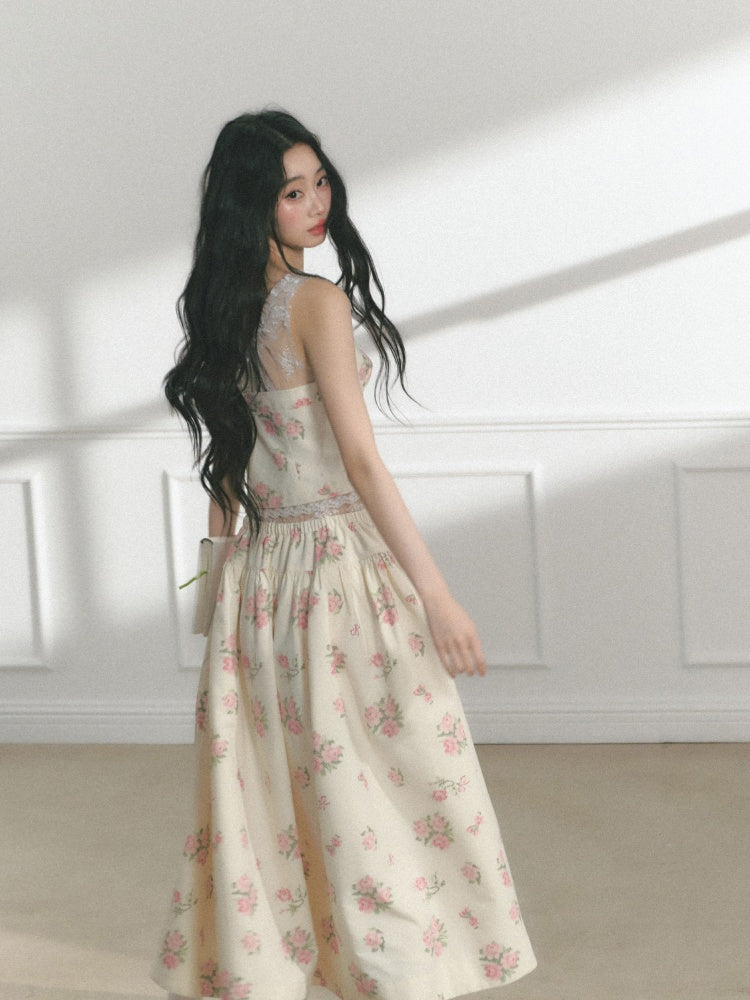 [Manhua Post] Office Original Lace Design Bandeau Skirt【s0000013548】