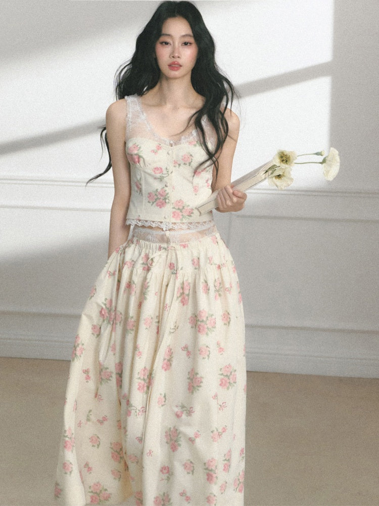 [Manhua Post] Office Original Lace Design Bandeau Skirt【s0000013548】