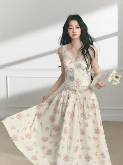 [Manhua Post] Office Original Lace Design Bandeau Skirt【s0000013548】