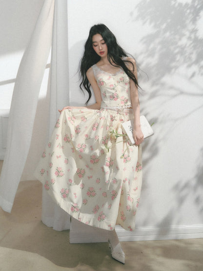 [Manhua Post] Office Original Lace Design Bandeau Skirt【s0000013548】