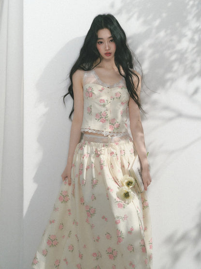 [Manhua Post] Office Original Lace Design Bandeau Skirt【s0000013548】