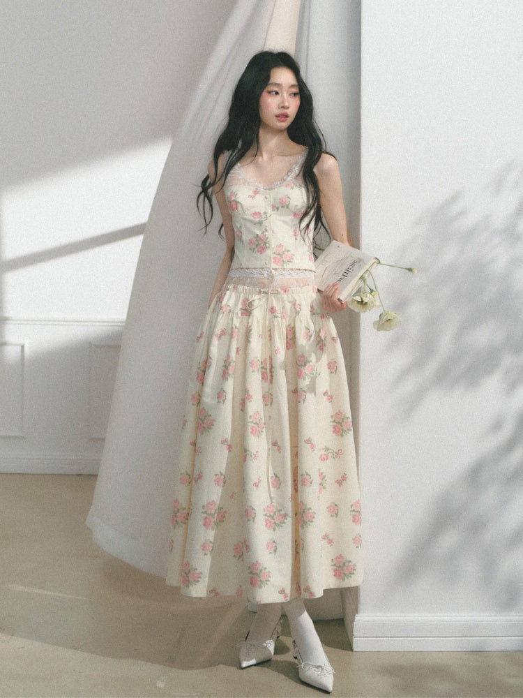 [Manhua Post] Office Original Lace Design Bandeau Skirt【s0000013548】