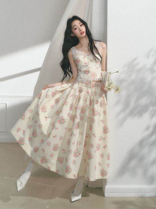 [Manhua Post] Office Original Lace Design Bandeau Skirt【s0000013548】