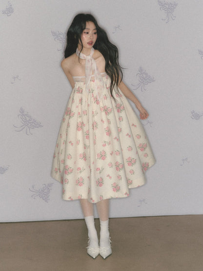 [Manhua Post Office] Original French Atmosphere Design Bandeau Skirt Dress【s0000013549】