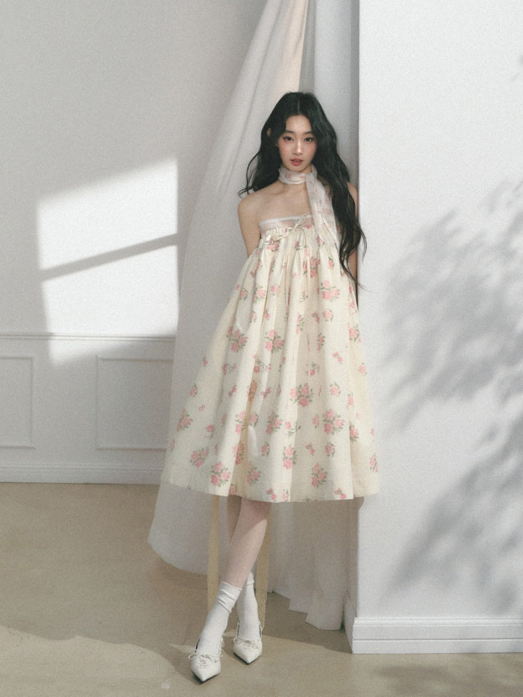 [Manhua Post Office] Original French Atmosphere Design Bandeau Skirt Dress【s0000013549】