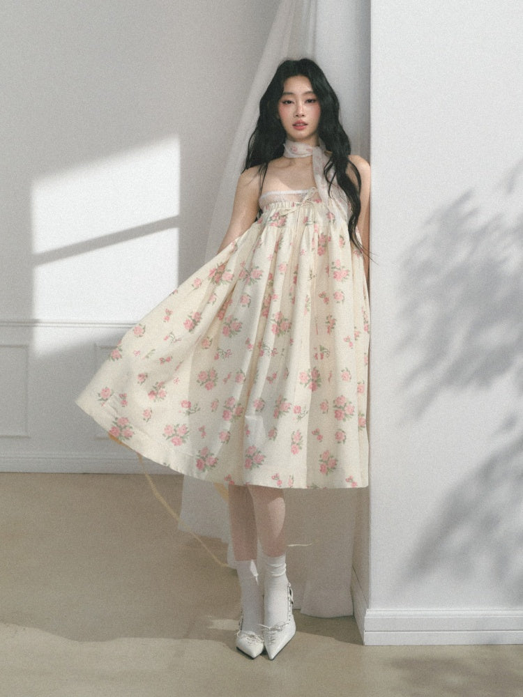 [Manhua Post Office] Original French Atmosphere Design Bandeau Skirt Dress【s0000013549】