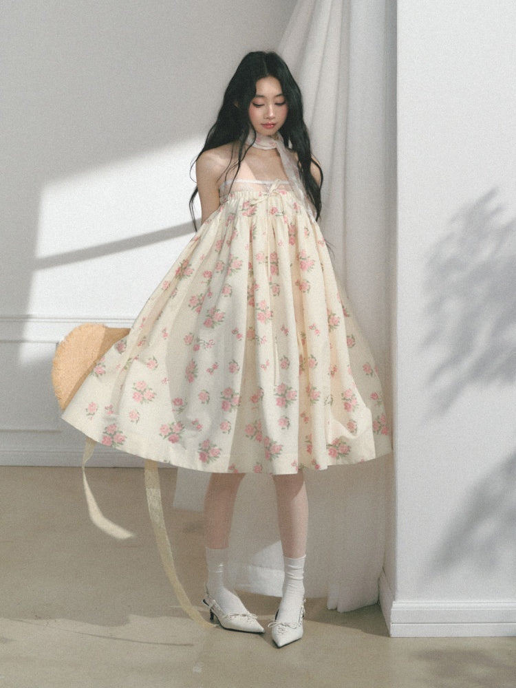 [Manhua Post Office] Original French Atmosphere Design Bandeau Skirt Dress【s0000013549】