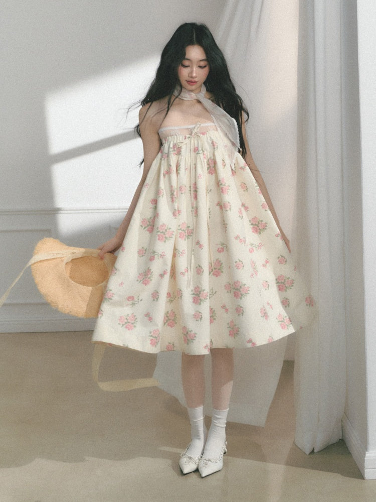 [Manhua Post Office] Original French Atmosphere Design Bandeau Skirt Dress【s0000013549】