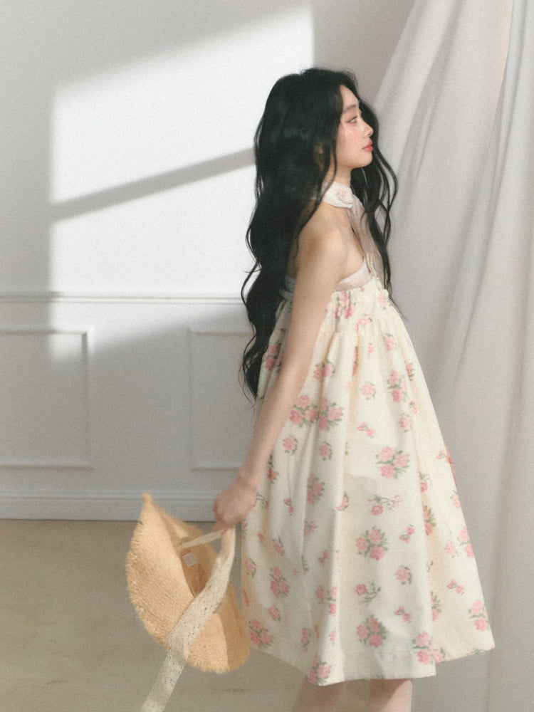 [Manhua Post Office] Original French Atmosphere Design Bandeau Skirt Dress【s0000013549】