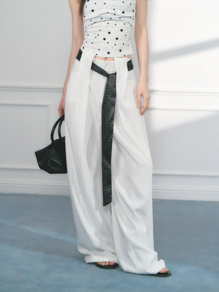 [Polka Concerto] Original Polka Dot Versatile Casual Loose Casual Wide-Leg Pants【s0000013550】