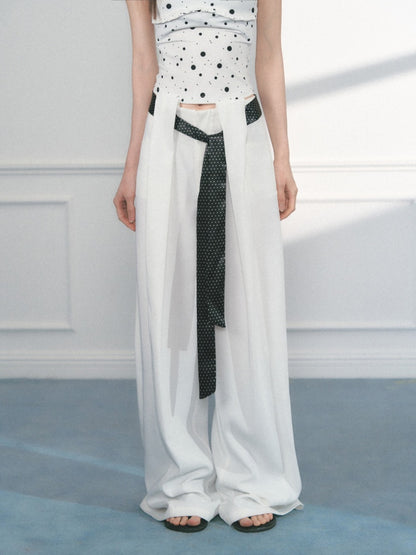 [Polka Concerto] Original Polka Dot Versatile Casual Loose Casual Wide-Leg Pants【s0000013550】