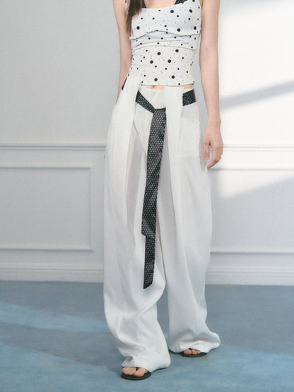 [Polka Concerto] Original Polka Dot Versatile Casual Loose Casual Wide-Leg Pants【s0000013550】