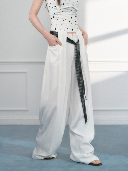 [Polka Concerto] Original Polka Dot Versatile Casual Loose Casual Wide-Leg Pants【s0000013550】