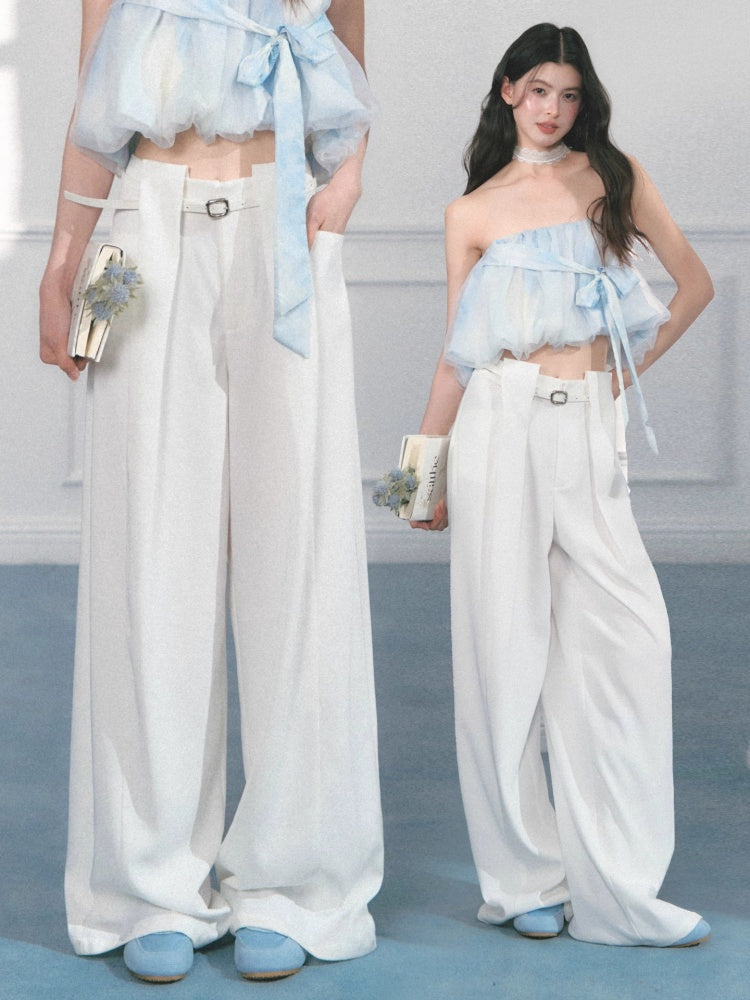 [Polka Concerto] Original Polka Dot Versatile Casual Loose Casual Wide-Leg Pants【s0000013550】