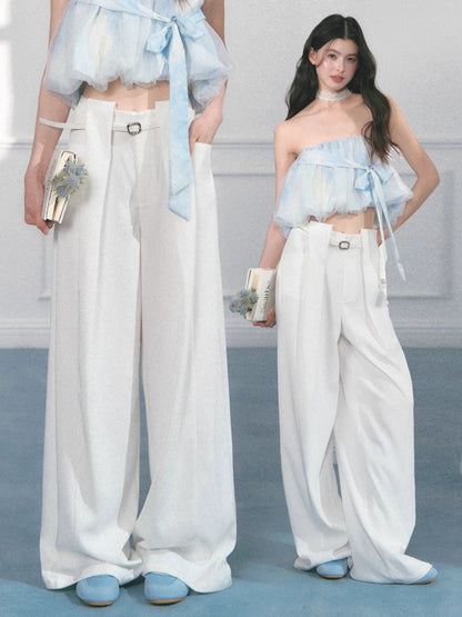 [Polka Concerto] Original Polka Dot Versatile Casual Loose Casual Wide-Leg Pants【s0000013550】