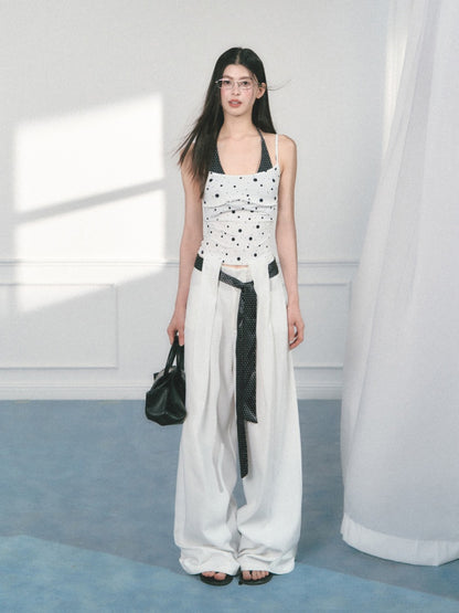 [Polka Concerto] Original Polka Dot Versatile Casual Loose Casual Wide-Leg Pants【s0000013550】