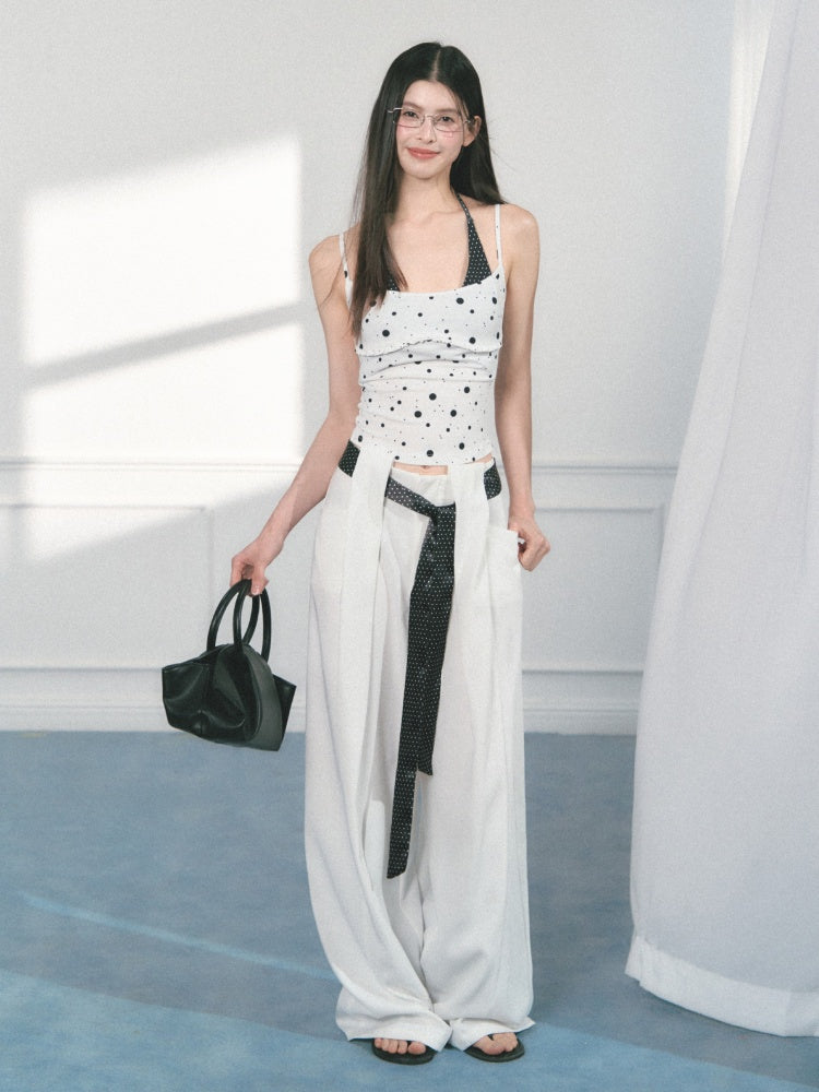 [Polka Concerto] Original Polka Dot Versatile Casual Loose Casual Wide-Leg Pants【s0000013550】