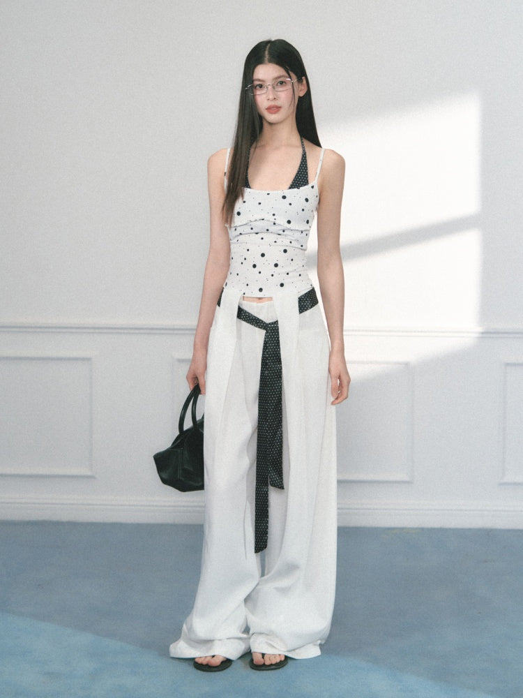 [Polka Concerto] Original Polka Dot Versatile Casual Loose Casual Wide-Leg Pants【s0000013550】