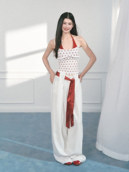 [Polka Concerto] Original Polka Dot Versatile Casual Loose Casual Wide-Leg Pants【s0000013550】