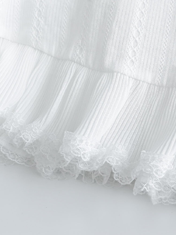 [Early Morning Vanilla] Original Design Solid Color Pleats Skirt Dress【s0000013552】