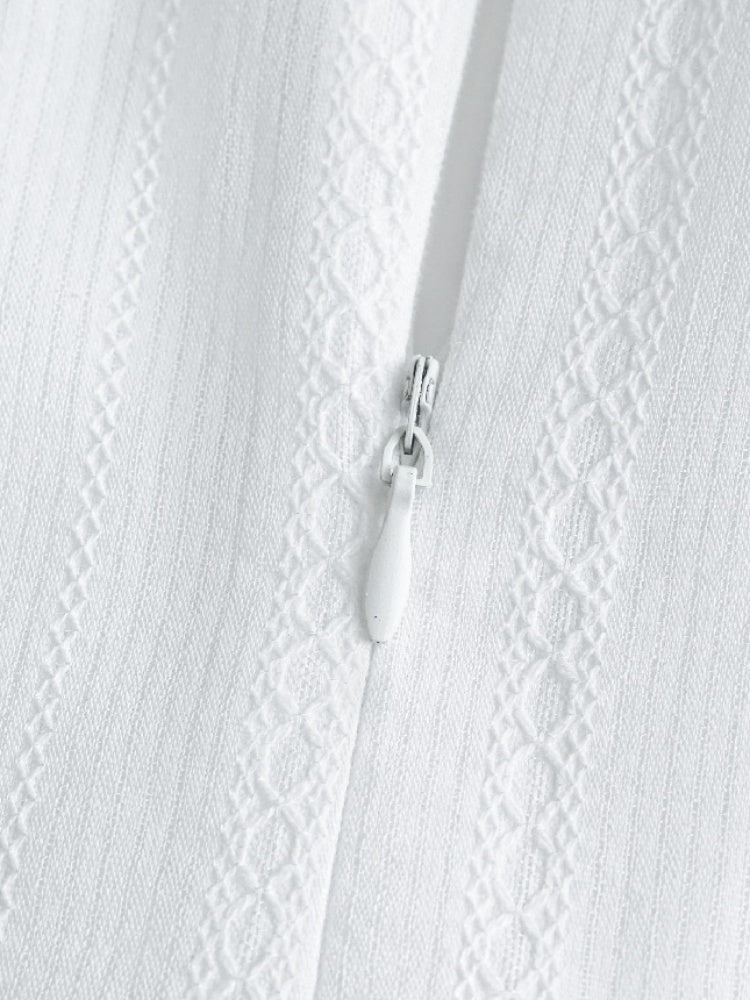 [Early Morning Vanilla] Original Design Solid Color Pleats Skirt Dress【s0000013552】
