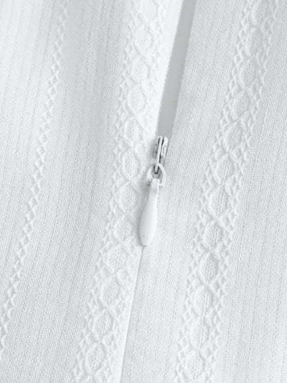 [Early Morning Vanilla] Original Design Solid Color Pleats Skirt Dress【s0000013552】