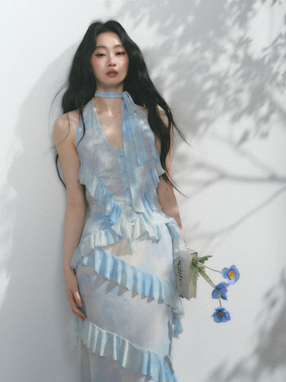 [Sea Salt Mint] Original Design Waist Cinched Camisole & Skirt【s0000013553】