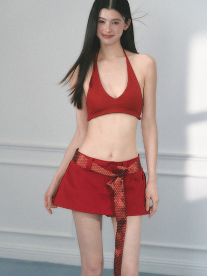 [Baileys Sweet Wine] Multi-Color Halter Neck Slim Bra Top【s0000013554】