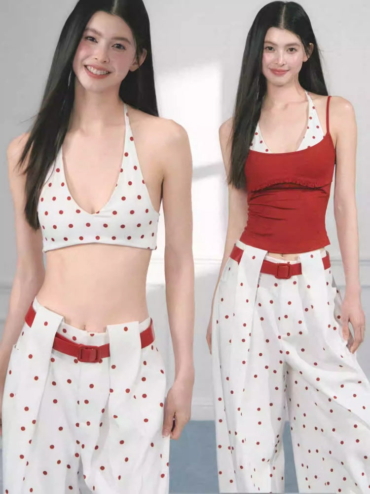 [Baileys Sweet Wine] Multi-Color Halter Neck Slim Bra Top【s0000013554】