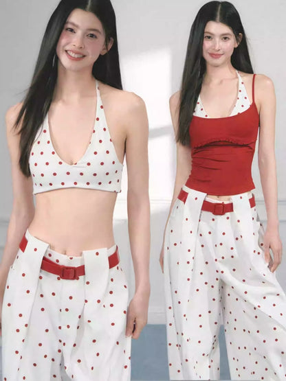 [Baileys Sweet Wine] Multi-Color Halter Neck Slim Bra Top【s0000013554】