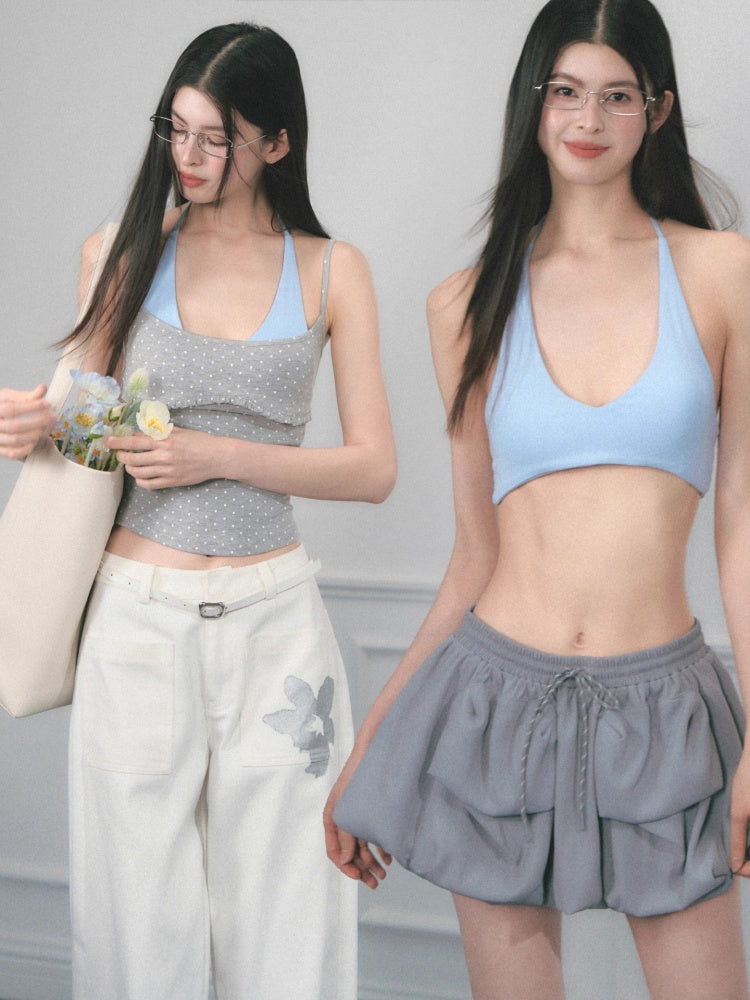 [Baileys Sweet Wine] Multi-Color Halter Neck Slim Bra Top【s0000013554】