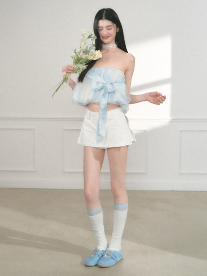 [Allow Me To Be Free] Original Solid Color Design A-Line Skirt Pants【s0000013557】