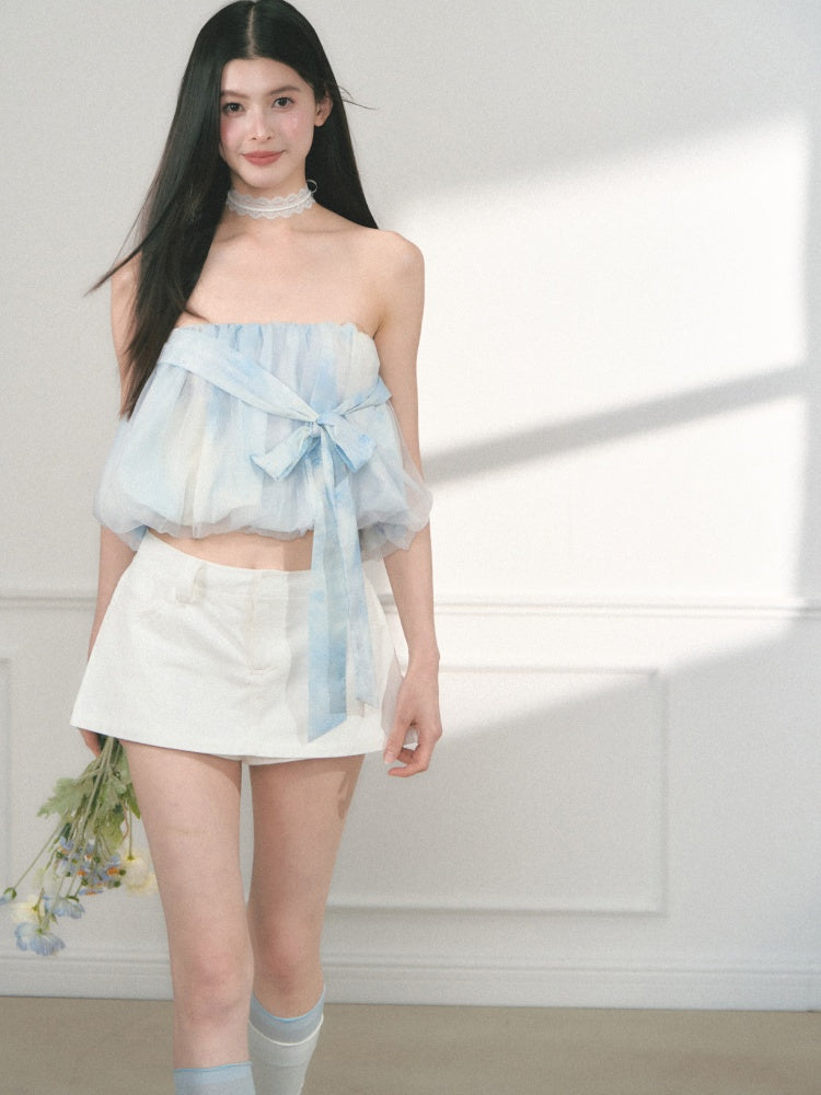 [Allow Me To Be Free] Original Solid Color Design A-Line Skirt Pants【s0000013557】