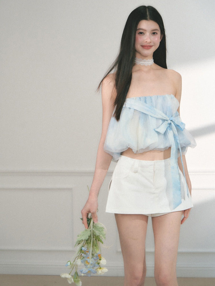 [Allow Me To Be Free] Original Solid Color Design A-Line Skirt Pants【s0000013557】