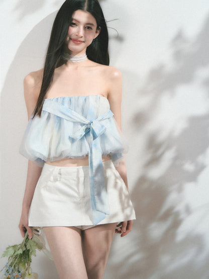 [Allow Me To Be Free] Original Solid Color Design A-Line Skirt Pants【s0000013557】