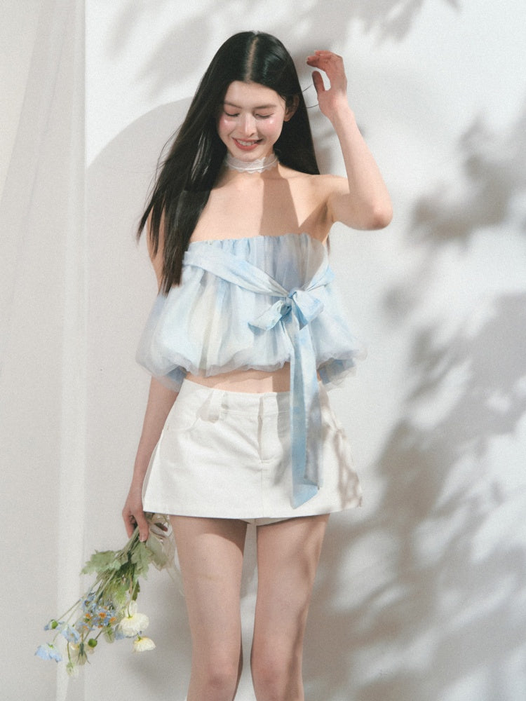 [Allow Me To Be Free] Original Solid Color Design A-Line Skirt Pants【s0000013557】